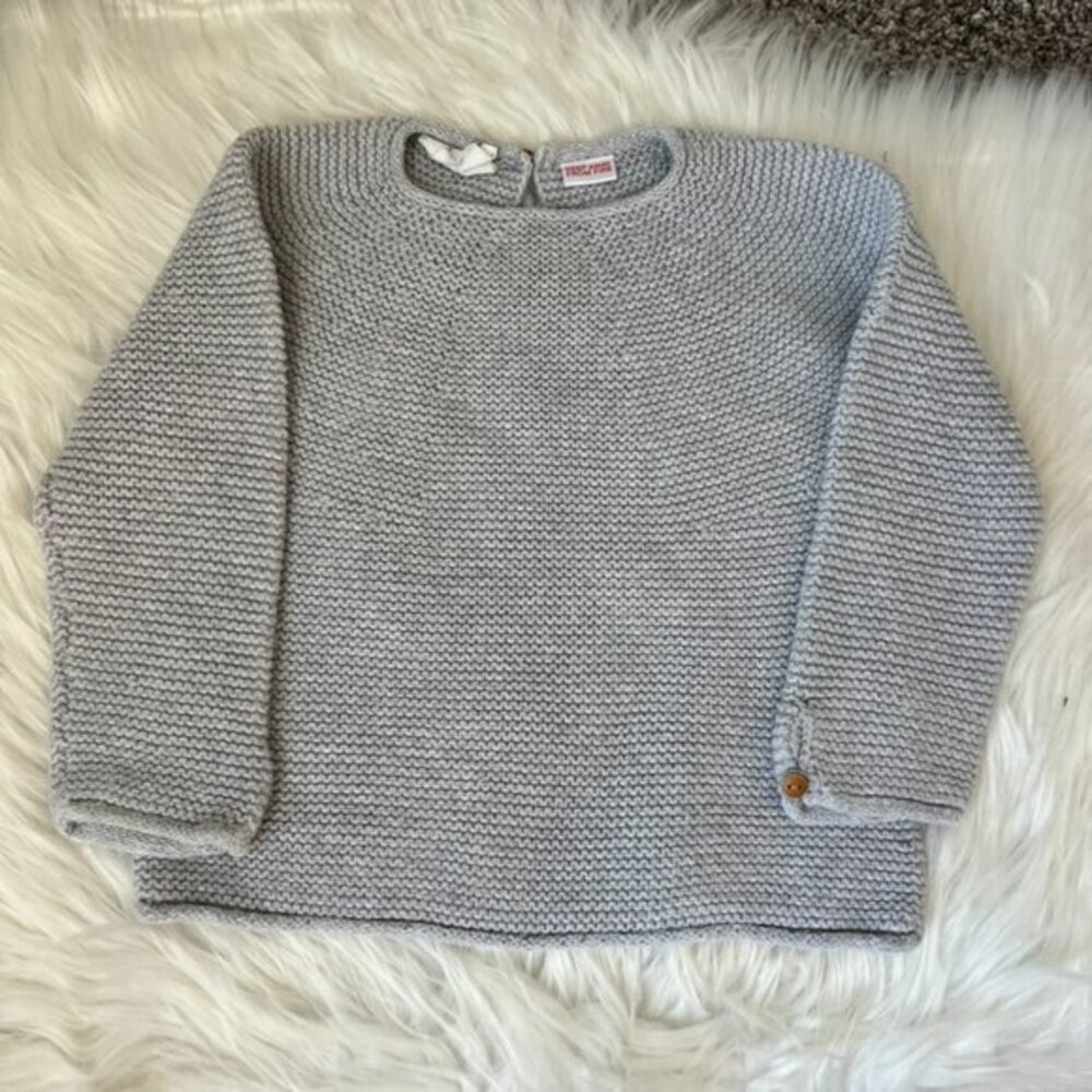 Zara Knitwear Baby Girl 2-3 Years Old Gray Sweater